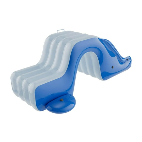 simhoa Inflatable Pool Slide Inflatable Play Center for yard blue and White