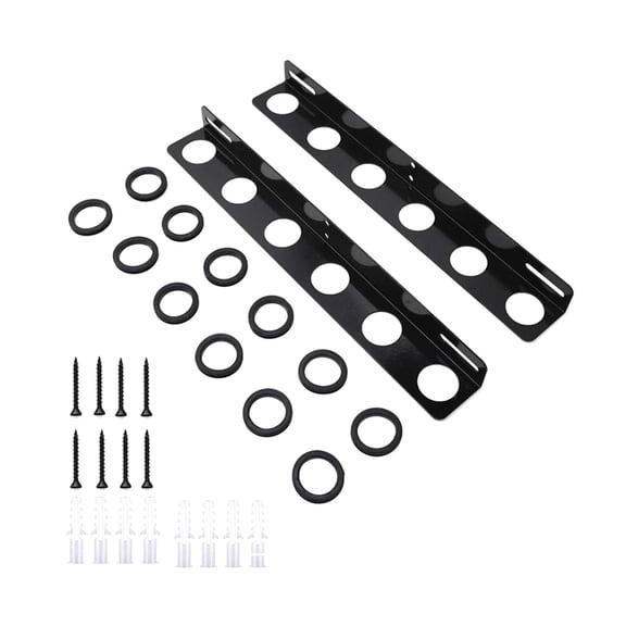 simhoa Landscape Hand Tool Rack for Truck Trailer 6 Holes Hoes Shovels Rakes Pickaxes Lawn Equipment Heavy Duty with Rubber Grommets