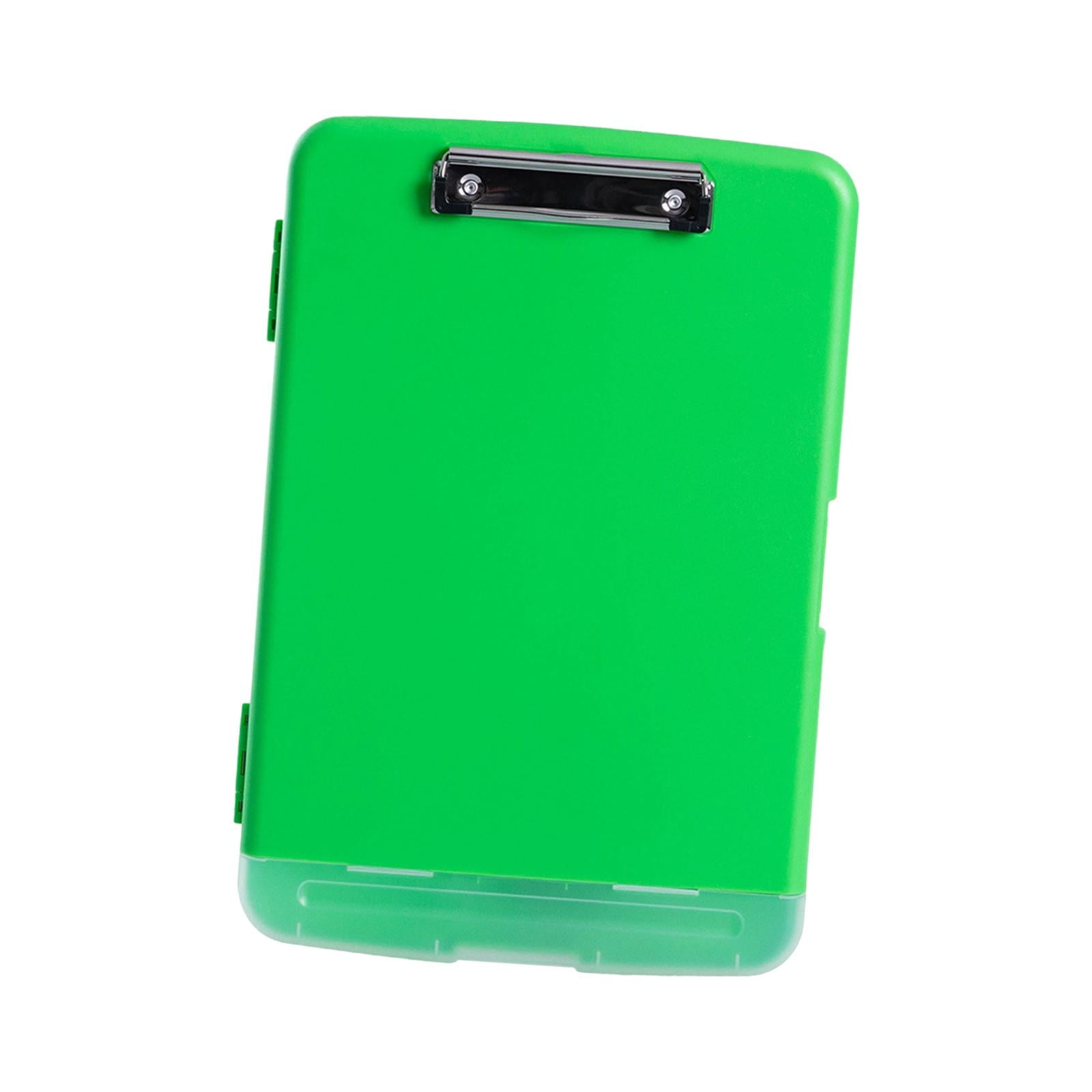 simhoa Low Profile Clipboard with Storage and Pen Holder A4 Size Clipboard Organizer,PP,Multifunctional Nursing Clipboard for Office fluorescent green