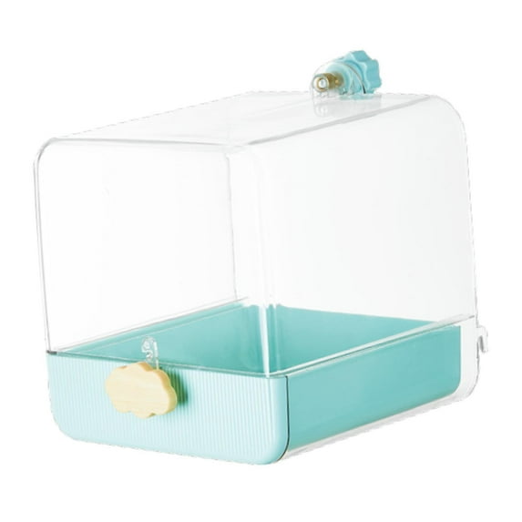 simhoa Parrot Bathing Tub Pet Bird Bath Box Cleaning Pet Supplies Parrot Bath House Cage Bird Shower for Lovebirds Canary Cockatiel green