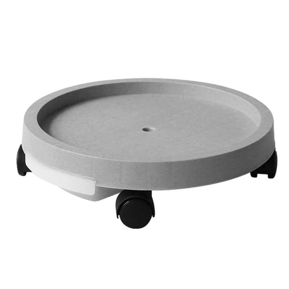 simhoa Plant Saucer Rolling Plant Stand with 4 Wheels Pallet Trolley Plant Tray Roller Multifunctional for Indoor Outdoor Durable Gray 34.4cm