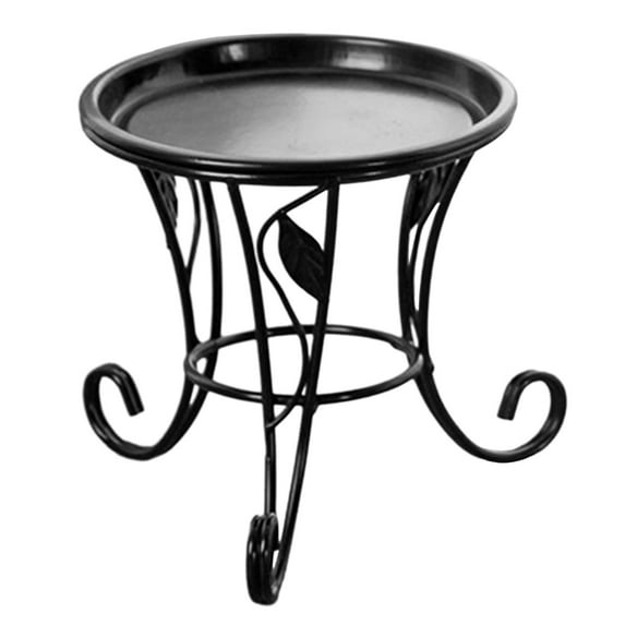 simhoa Plant Stand Metal Plant Stand Shelf Detachable Tray Stable Decorative Corner Flower Pot Holder Stand for Office Living Room Black