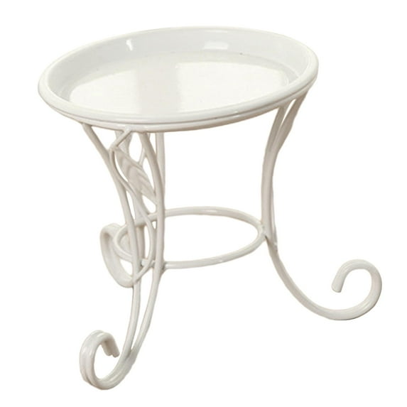 simhoa Plant Stand Metal Plant Stand Shelf Detachable Tray Stable Decorative Corner Flower Pot Holder Stand for Office Living Room White