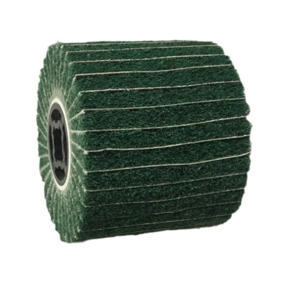 simhoa Polishing Burnishing Wheel Burnishing Polishing Wheel Drum Wire Drawing Flap Wheel for Sander Aluminum Stainless Steel 180 Grit