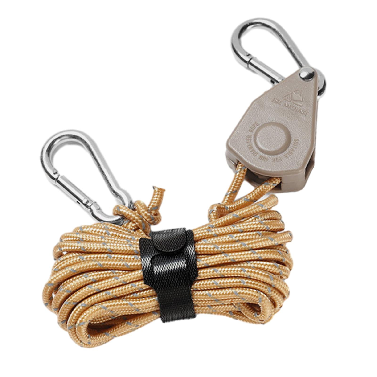 simhoa Ratchet Pulley Rope Hanger Tent Wind Rope Reflective Tent Guide ...