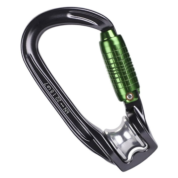 simhoa Rock Climbing Pulley Carabiner with Screwgate Easy to Install Snap Auto Locking Carabiner Clip for Outdoor Activities Camping