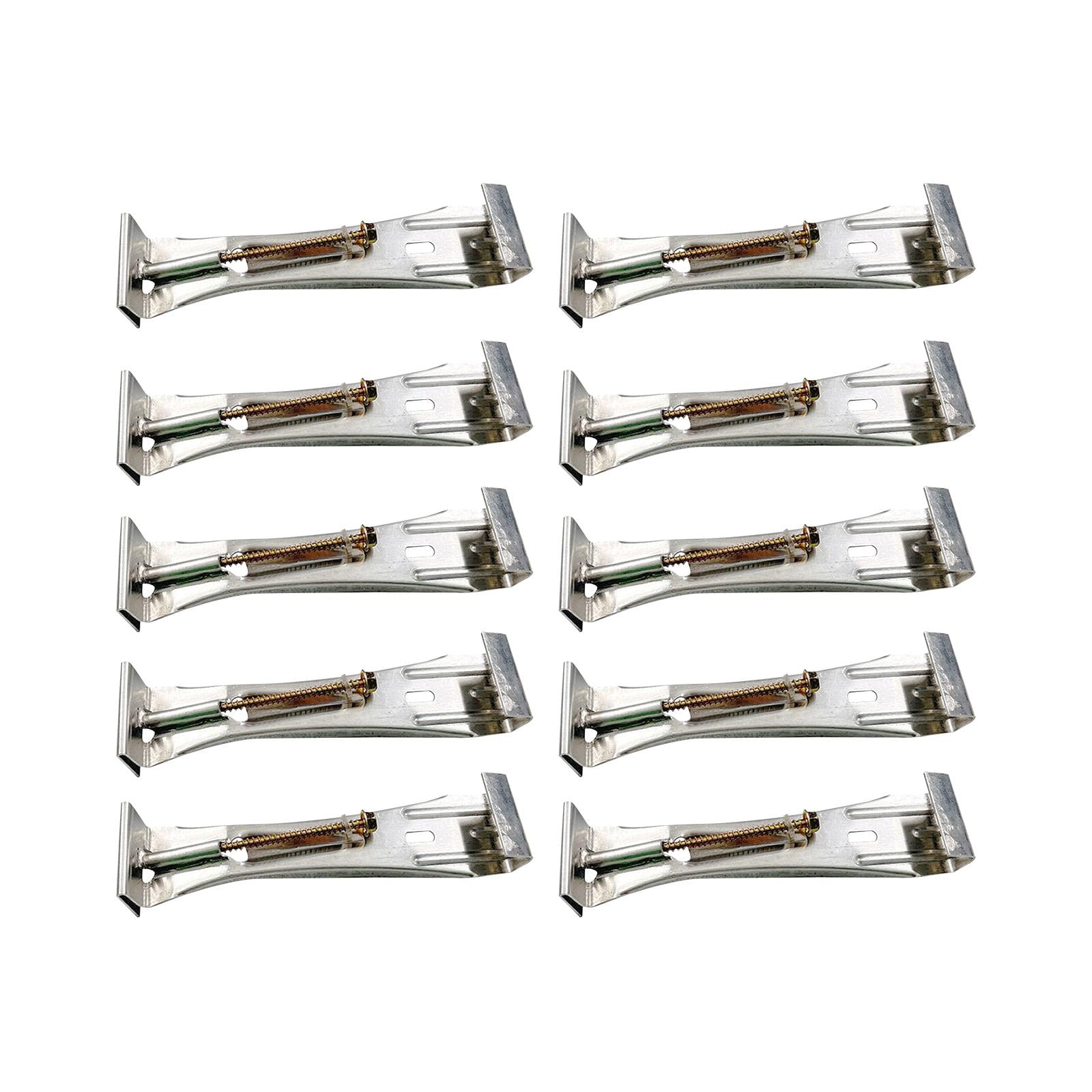 Lot De 25 Attaches De Gouttière Aluminium 5 Pouces - Fixations Cachées Avec Vis Intégrées