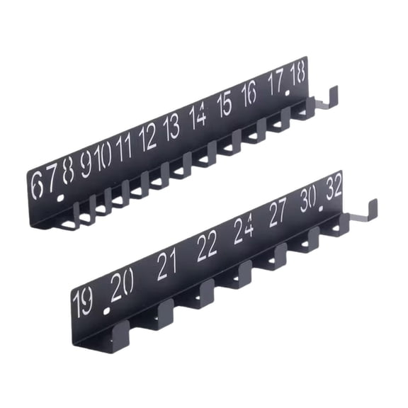 simhoa Set of 2 Wall-mounted Storage Racks for Adjustable Wrenches, Tools From 6 to 18 Inches And 19 to 32 Inches, Practical Iron Storage Racks for