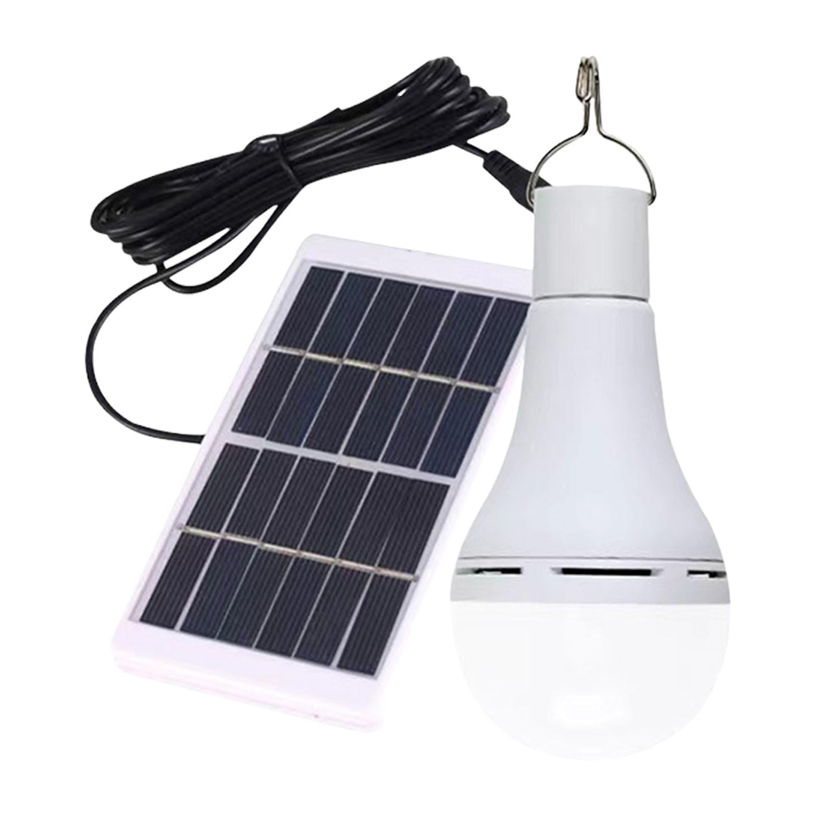 simhoa Solar Light Bulb LED Bulb Portable Night Fishing Light Lighting Solar Powered Lamp Emergency Light for Shed Garage Home Yard
