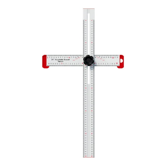simhoa Square Ruler Layout Tool Sturdy Adjustable Aluminum Measuring Tool Line Drawing Aid Ruler for Crafting Shelves Architecture 60cm