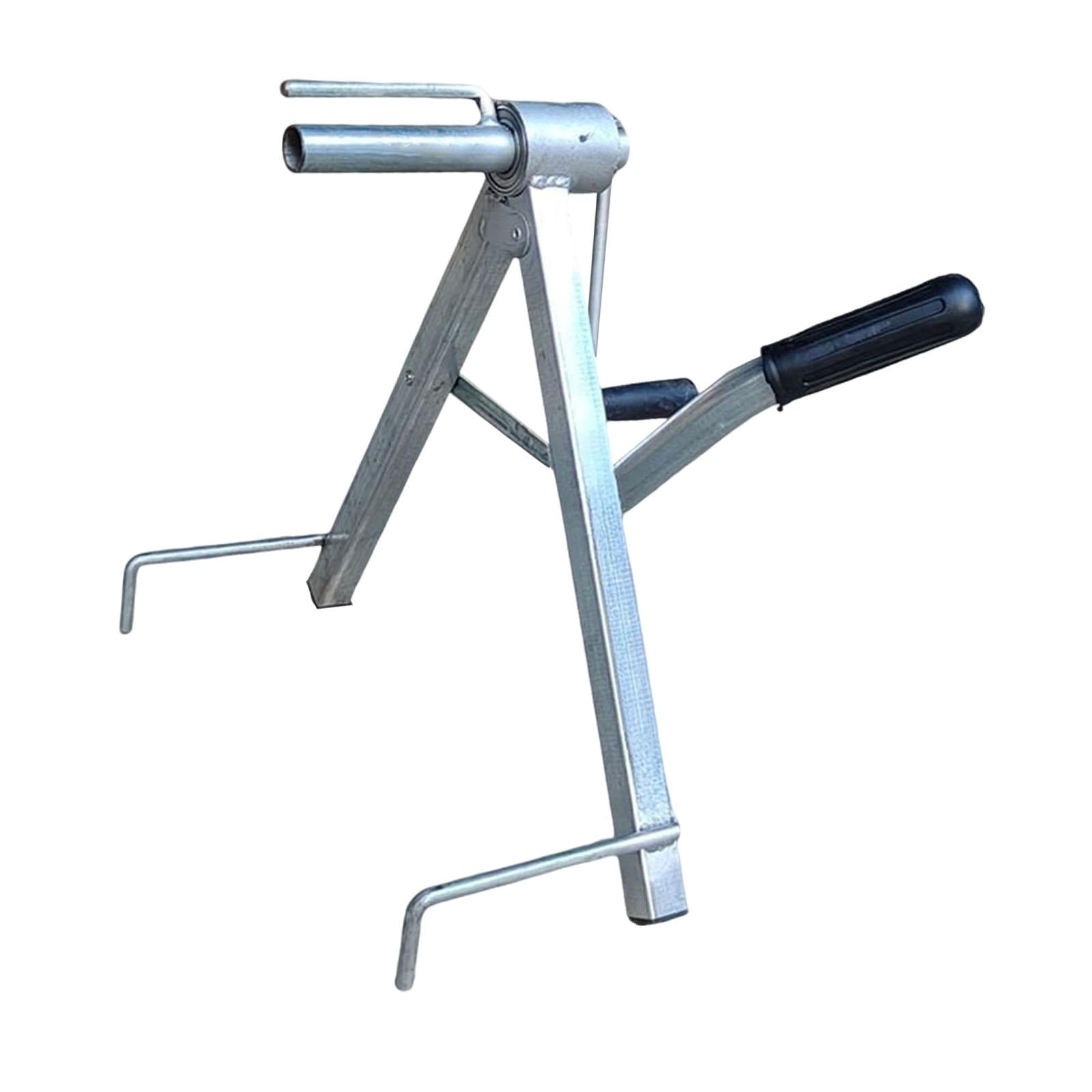 simhoa Water Hose Reel Storage Rack Heavy Duty Foldable Manual Hand Crank Hose Tube Holder Winding Tool for Watering Outdoor