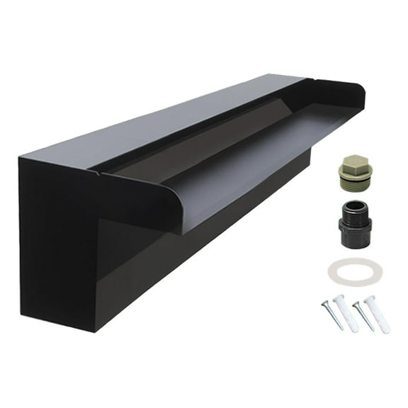 simhoa Waterfall Spillway Pool Fountain Stainless Steel, Feature Spillway for Hot Spring Pond Hotel Lobby, SPA Wall Mount