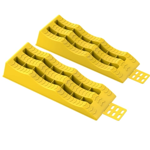 simhoa Wheel Chock RV Leveling Ramp Tire Block Reinforced Thick Design with Anti Slip Pads for Motorhomes Campers and Trailers