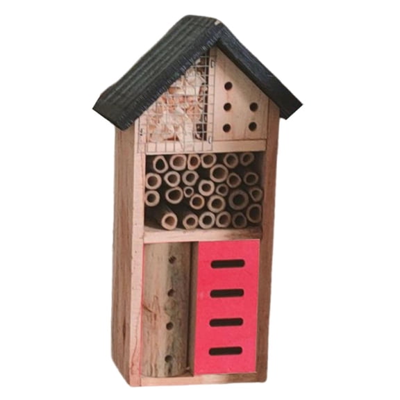 simhoa A Wooden Beehive, Used As Decoration, Attracts Pollinators, Serves As A Ladybug Garden Decoration, And Increases Garden Productivity. It Provides Shel