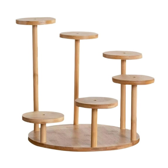 simhoa Wooden Tabletop Plant Stand Desktop Plant Shelf for Indoor Plants Tiered Plant Stand Plant Shelf Stand for Desk Bedroom Patio 6 Tiers