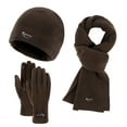 thumbnail image 1 of siminsem 3 Piece Winter Hat Scarf Gloves Set for Women Men - Slouchy Knit Beanie Cap with Fleece Lining, Touchscreen Gloves & Long Scarf, Warm Cute Cold Weather Outdoor Gift Set, Coffee,One Size, 1 of 3