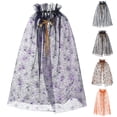 thumbnail image 1 of siminsem Adult Halloween Set with Wizard Cape Conical Hat Magic Wand Hollow Out Net Screen Pattern Cosplay Role Playing Props Party Dress Up for Men Women 1 Pack, Purple,75*150, 1 of 3