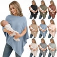 thumbnail image 1 of siminsem Breastfeeding Cover & Basket Cover Multi Use Car Seat Canopy 360° Privacy Nursing Cover Sunshade Windproof Soft Breathable Stretchy Baby Cover for Shopping Cart High Chair, Light Blue,A, 1 of 8