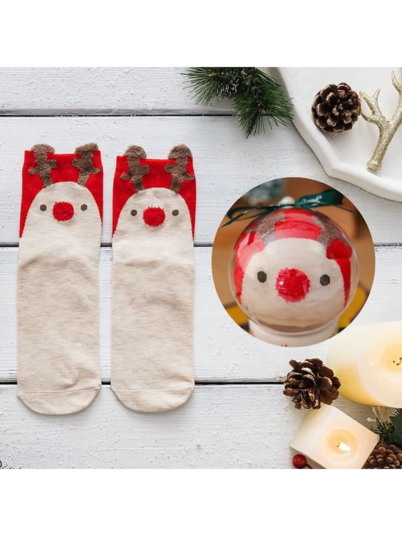 Christmas Socks for Men Women Thick Warm Coral Fleece Velvet Fuzzy Cozy Socks - Fluffy Home Sleep Socks Non Slip Winter Socks, Great Birthday Gift Stocking Stuffers, Beige,ONESIZE