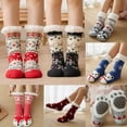thumbnail image 1 of siminsem Christmas Socks for Women Thick Cotton Printed Floor Carpet Socks Warm Cozy Crew Novelty Holiday Stockings Soft Breathable Winter Socks Stocking Stuffers Gifts for Her, Navy,One Size, 1 of 7