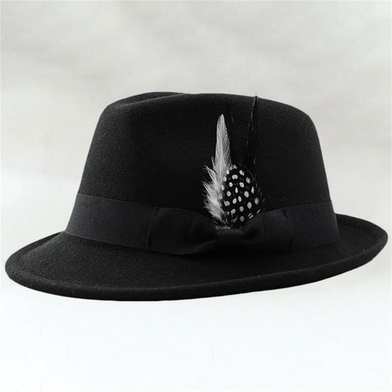 siminsem Classic Panama Hat Wide Brim Fedora for Men Women Unisex Summer Straw Dress Hat UPF 50+ Sun Protection Adjustable Lightweight Breathable Vintage Gatsby Travel Beach Hat, Black,One Size