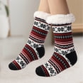 thumbnail image 1 of siminsem Cozy Fuzzy Socks for Women with Grips Non-Slip Christmas Warm Slipper Socks one Size Fluffy House Socks Winter Gift for Her Soft Plush Anti-Skid, Red,One Size, 1 of 9