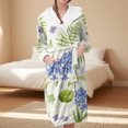 thumbnail image 1 of siminsem Floral Kimono Robe for Women Plant Print Sleeping Robe Lightweight Sleepwear Loungewear Long Dressing Gown Soft Breathable Bathrobe Casual Housecoat Spring Summer, GN2,XXL, 1 of 5