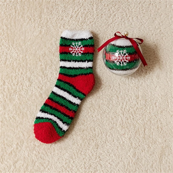 siminsem Fuzzy Socks for Women Christmas Cozy Fluffy Warm Winter Slipper Socks Cute Soft Plush Holiday Stocking Stuffers Xmas Gifts for Her Family Friends Girls, F,A
