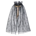 thumbnail image 1 of siminsem Halloween Set for Adults Wizard Cape Witch Hat Magic Wand Hollow Out Net Screen Pattern Cosplay Role Playing Props Party Dress Up for Men Women 1 Pack, Dark Gray,75*150, 1 of 2