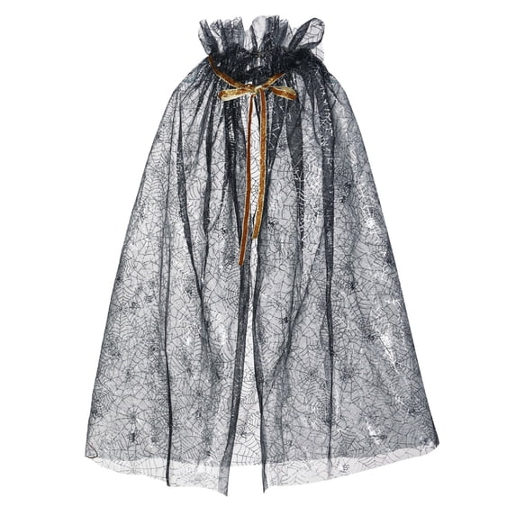 siminsem Halloween Set for Adults Wizard Cape Witch Hat Magic Wand Hollow Out Net Screen Pattern Cosplay Role Playing Props Party Dress Up for Men Women 1 Pack, Dark Gray,75*150