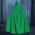 thumbnail image 1 of siminsem Hooded Cloak for Women Men Halloween Velvet Cape Full Length Medieval Witch Robe Cosplay Masquerade Party Vampire Gothic Renaissance Adult Cloak 1 Pack, Green,M, 1 of 6