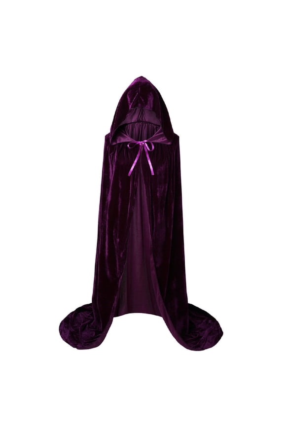 Medieval Hooded Cloak for Women Renaissance Cape Vintage Halloween Full Length Wool Blend Cape with Hood for Cosplay Gothic Witch Steampunk Party 1 Pack, E,XXL