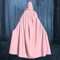 thumbnail image 1 of siminsem Medieval Renaissance Hooded Velvet Cloak UniFull Length Halloween Cape Witch Wizard Vampire Gothic Cosplay Party Robe for Adults 1 Pack, Pink,L, 1 of 6
