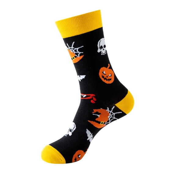 siminsem Men Women Crazy Colorful Novelty Socks 4 Pack Funny Halloween Christmas Cotton Crew Socks Cute Funky Stocking Stuffers Wacky UniSocks Adults 1 Pack, F,One Size