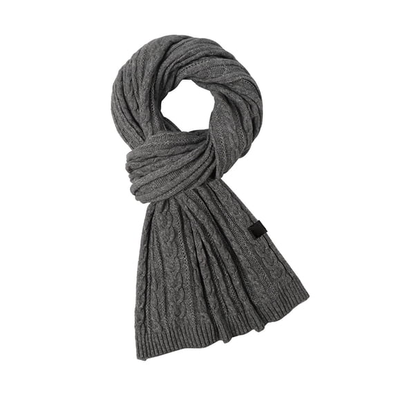 siminsem Men Women Winter Warm Soft Long Chunky Knit Scarf - Oversized Thick Cable Knit Wrap Shawl for Cold Weather Fall One Size, Grey,One Size