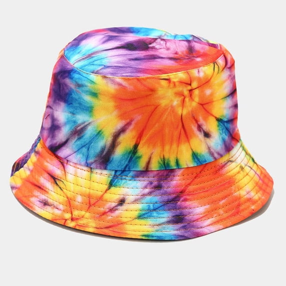 siminsem Reversible Printed Bucket Hat for Women Wide Brim Sun Hat UPF 50+ UV Protection Foldable Lightweight Cotton Fisherman Cap Summer Beach Vacation Outdoor Hiking Camping Hat, Orange,One Size