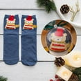 thumbnail image 1 of siminsem Thick Warm Christmas Socks for Men Women Coral Fleece Velvet Fuzzy Cozy Fluffy Socks - Non Slip Home Sleep Winter Socks, Great Birthday Gift Stocking Stuffers, Dark Blue,ONESIZE, 1 of 3