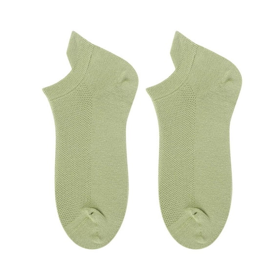 WCJM Under $ 5 Green Socks Cotton Lady Short Socks Male Adult Teenager Summer Solid Ultra Thin Breathable Trend Retro Socks