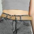thumbnail image 1 of WCJM Under $ 5 Khaki Belt Pu Polyester Belt Womens Leather Belts for Jeans Dresses Fashion Gold Buckle Ladies Belt, 1 of 3