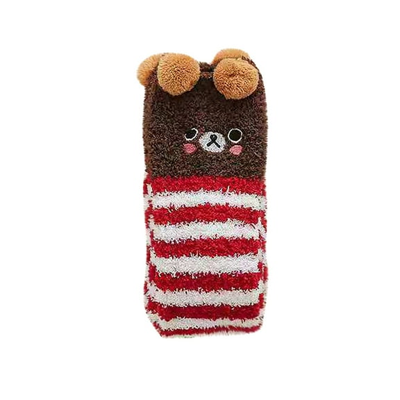 WCJM Under $ 5 N Stockings Polyester,Spandex Polyester Long Socks Women's Animal Knee Length Coral Thickened Warm Half Plush Home Stockings