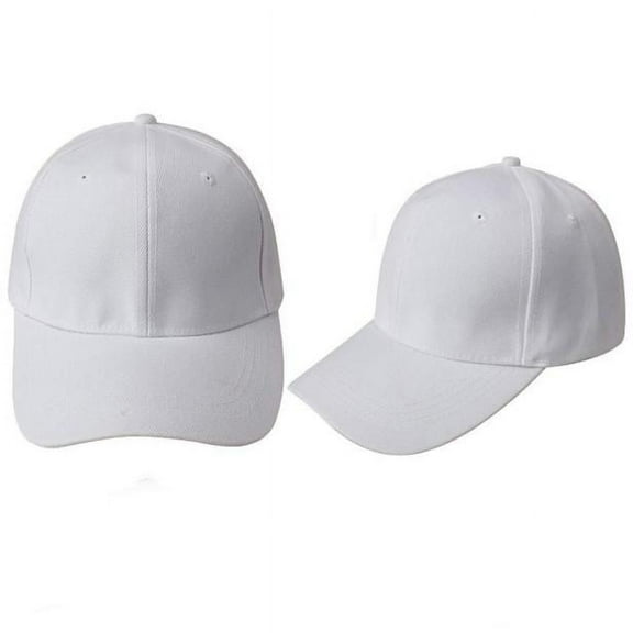 WCJM Under $ 5 White Baseball Caps Canvas Muslim Hat Baseball Cap Blank Hat Solid Color Adjustable Hat White