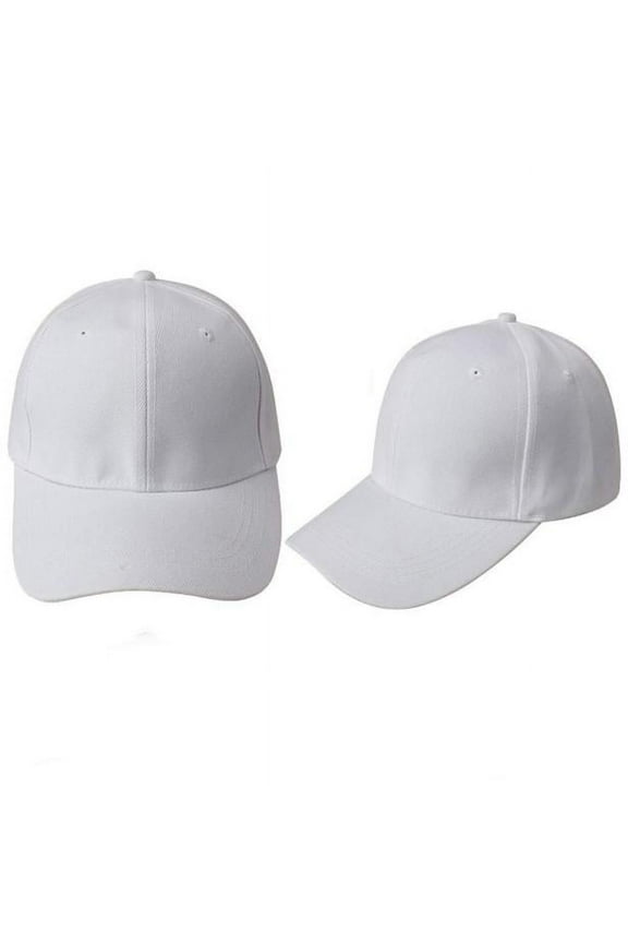 WCJM Under $ 5 White Baseball Caps Canvas Muslim Hat Baseball Cap Blank Hat Solid Color Adjustable Hat White