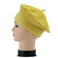 thumbnail image 1 of WCJM Under $ 5 Ye1 Berets Knitting Cotton Lady Beret Ladies Solid Color Imitation Beret Bud Hat Painter Hat, 1 of 3