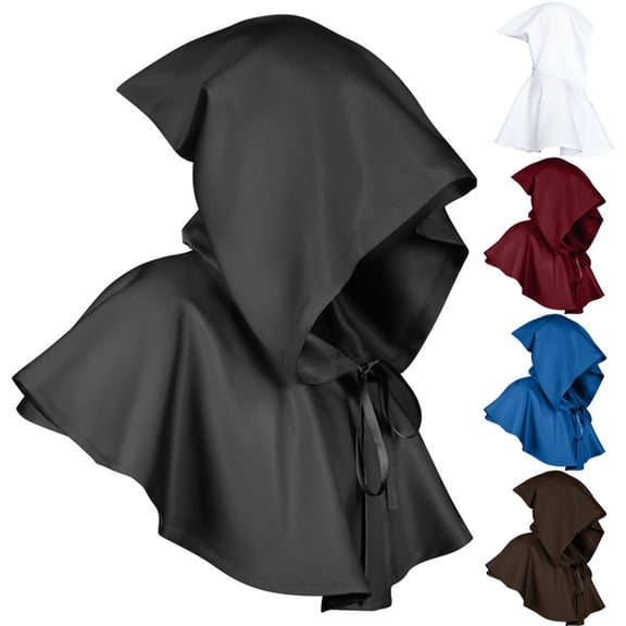 siminsem UniVelvet Hooded Cloak Full Length Halloween Cape Masquerade Ball Cosplay Adult Witch Vampire Gothic Renaissance Medieval Party Robe 1 Pack, Black,One Size