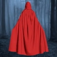 thumbnail image 1 of siminsem Velvet Hooded Cloak for Adults UniFull Length Halloween Cape Medieval Renaissance Witch Wizard Vampire Gothic Cosplay Party Robe 1 Pack, Red,M, 1 of 6