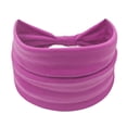 thumbnail image 1 of siminsem Wide Stretchy Turban Head Wrap for Women Yoga Sport, Breathable Non Slip Twist Knotted Hair Band for Workout Running Gym, Lightweight Moisture Wicking Fitness Accessories, Purple,One Size, 1 of 3