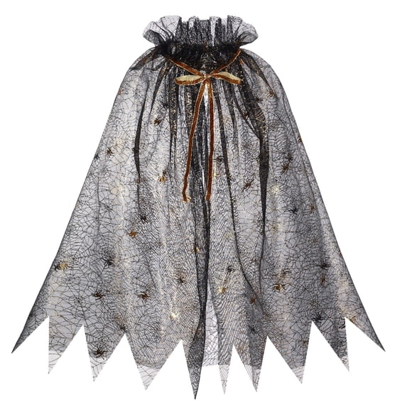 siminsem Wizard Halloween Set for Adults Hooded Cloak Witch Hat Magic Wand Hollow Out Net Screen Pattern Cosplay Role Playing Party Dress Up Prop Uni1 Pack, Black,75*150
