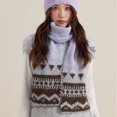 thumbnail image 1 of siminsem Women Winter Chunky Fair Isle Scarf Color Block Tassel Wrap - Oversized Thick Warm Knit Scarf, Soft Cozy Long Shawl for Cold Weather, One Size, Purple,One Size, 1 of 4