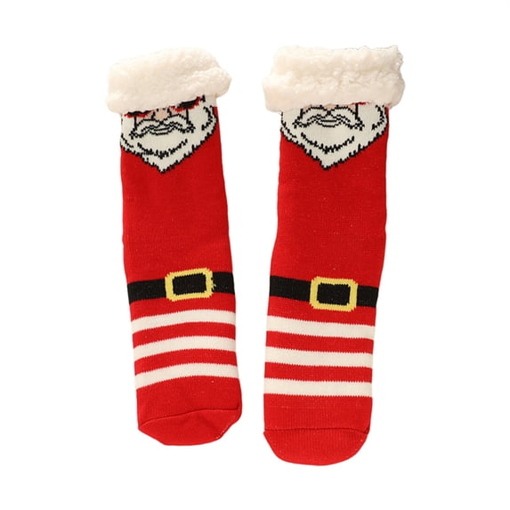 siminsem Women’s Christmas Slipper Socks Fuzzy with Grippers Non-Slip Warm Cozy Fluffy House Socks one Size Soft Plush Winter Gift Stocking Stuffers for Her, White,One Size
