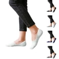thumbnail image 1 of siminsem Women’s Retro Solid No Show Cut Socks Thin Breathable Low Cut Invisible Liner Ankle Socks Non Slip Lightweight for Running Hiking Casual Daily Wear 1 Pair, White,One Size, 1 of 5